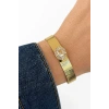 Altın Renk Taşlı Kelepçe Bileklik
