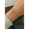 Altın Renk Top Detaylı Çelik Bileklik