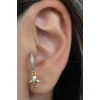 Altın Renk Uçak Figürlü Çelik Tragus/Kıkırdak Küpe/Piercing (Tek)