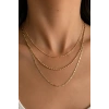 Altın Renk Üçlü Zincir Kolye