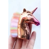 Altın Renk Unicorn Figürlü Allık/Makyaj Fırçası
