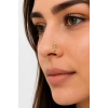 Altın Renk Yaprak Figürlü Taş Detaylı Cerrahi Çelik Deliksiz Kulak/Burun Piercing