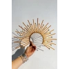 Altın Renk Yıldız Detaylı Gelin/Kına/Nişan/Söz/Bride Tasarım Taç