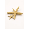Altın Renk Yıldız Figürlü Yan Toka