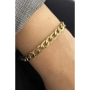 Altın Renk Zincir Çelik Bileklik (Unisex)