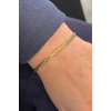 Altın Renk Zincir Çelik Bileklik (Unisex)