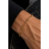 Altın Renk Zincir Çelik Bileklik (Unisex)