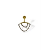 Altın Renk Zincir Detaylı Çelik Tragus/Kıkırdak Küpe/Piercing (Tek)