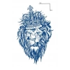 Aslan Figürlü 12 Saat Sonra Kararan Geçici Orta Dövme Tattoo