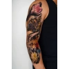 Aslan Ve Tilki Geçici Dövme Tattoo