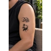 Ay Ve Çiçek Mini Geçici Dövme Tattoo