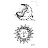 Ay ve Güneş Mini Geçici Dövme Tattoo