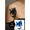 Ayı Figürlü 12 Saat Sonra Kararan Geçici Mini Dövme Tattoo