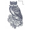 Baykuş Figürlü 12 Saat Sonra Kararan Geçici Mini Dövme Tattoo