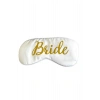 Beyaz Renk Bride Yazılı Saten Uyku Bandı