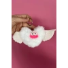 Beyaz Renk Canavar Figürlü Peluş Anahtarlık
