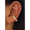 Beyaz Renk Çiçek Figürlü Ear Cuff (Tek)