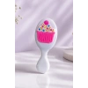 Beyaz Renk Cupcake Figürlü Çocuk Saç Tarama Fırçası/Tarak