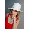 Beyaz Renk Hasır Şapka