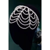 Beyaz Renk İnci Detaylı Gelin/Kına/Nişan/Bride Tasarım Taç