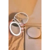 Beyaz Renk Işıklı Makyaj Aynası/ Cep Ayna