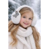 Beyaz Renk Kelebek Detaylı Peluş Kulaklık