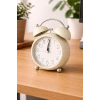 Beyaz Renk Mini Dekoratif Işıklı Alarmlı Yuvarlak Masa Saati
