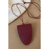Bordo Renk Boyundan Asmalı Deri Gözlük Tutacağı