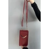 Bordo Renk Kadın Deri Çanta