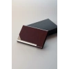 Bordo Renk Metal Cüzdan/Kartlık