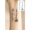 Çiçek Figürlü 12 Saat Sonra Kararan Geçici Dövme Tattoo
