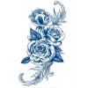 Çiçek Figürlü 12 Saat Sonra Kararan Geçici Dövme Tattoo