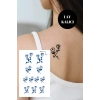 Çiçek Figürlü 12 Saat Sonra Kararan Geçici Orta Dövme Tattoo