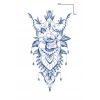 Çiçek  Figürlü 12 Saat Sonra Kararan Geçici Orta Dövme Tattoo