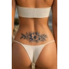 Çiçek Figürlü Sonradan Kararan Yarı Kalıcı Geçici Dövme Tattoo