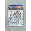 Çiçek Ve Kelebek Desenli Boyama Seti