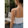Çiçekli Ok Mini Geçici Dövme Tattoo
