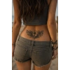 Çiçekli Sonradan Kararan Yarı Kalıcı Geçici Dövme Tattoo