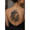 Çiçekli Yazı Geçici Dövme Tattoo