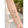 Çizgisel Gül Geçici Dövme Tattoo