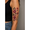 Çoklu Çiçek Geçici Dövme Tattoo