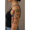 Çoklu Renkli Papağan Geçici Dövme Tattoo