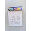 Dinazor Desenli Boyama Seti