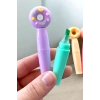 Donut Figürlü 6lı Fosforlu Kalem Set