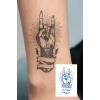 El Figürlü 12 Saat Sonra Kararan Geçici Dövme Tattoo