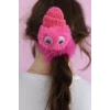 Fuşya Renk Canavar Figürlü Peluş Simit Toka
