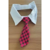 Fuşya Ve Beyaz Renk Kravat Kedi Köpek Tasması