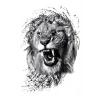 Geçici Aslan Figürlü Dövme Tattoo