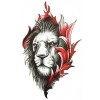 Geçici Aslan Figürlü Dövme Tattoo