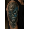 Geçici Aslan Figürlü Dövme Tattoo